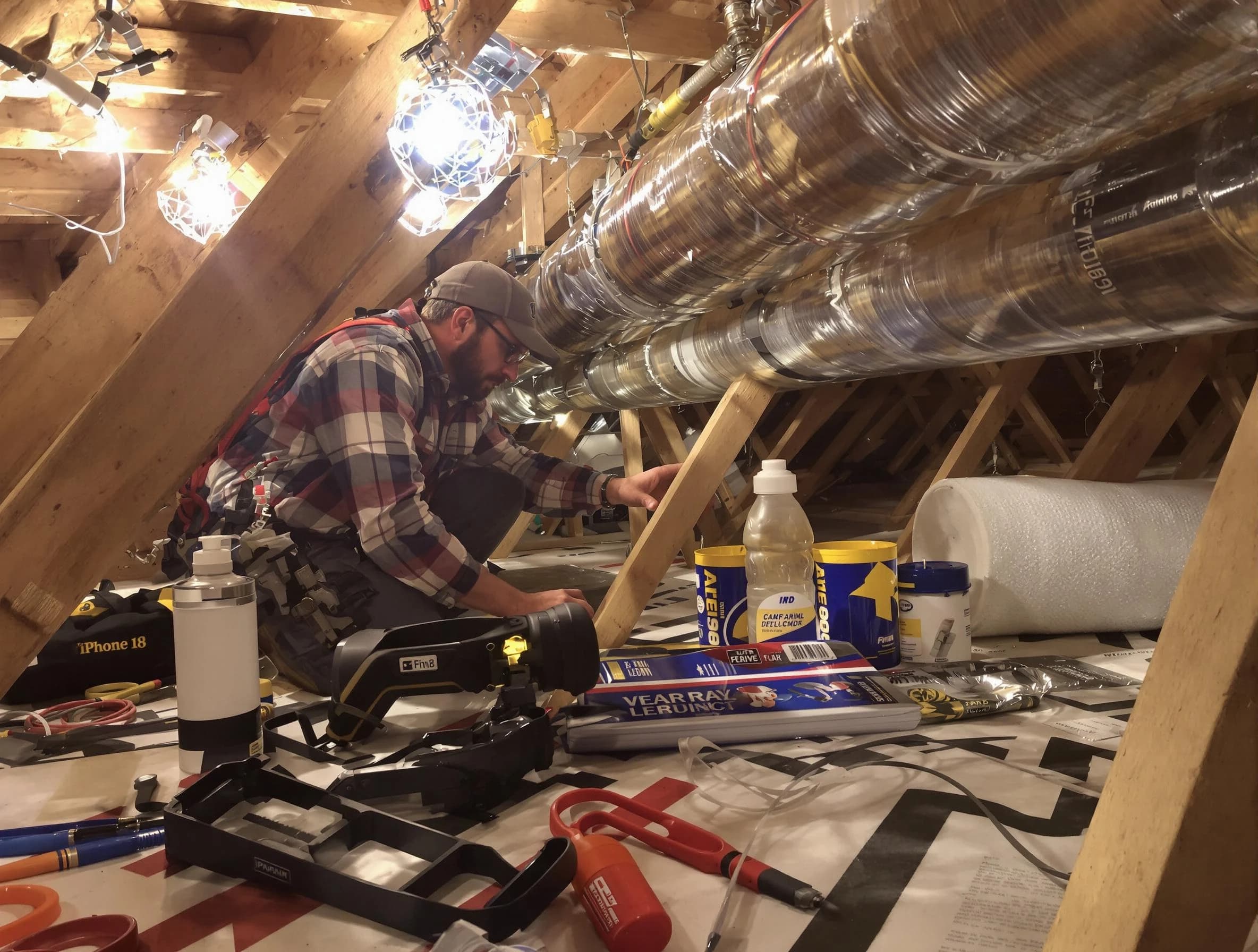Casa Grande Air Duct Cleaning expert performing precision duct sealing to improve HVAC efficiency in Casa Grande