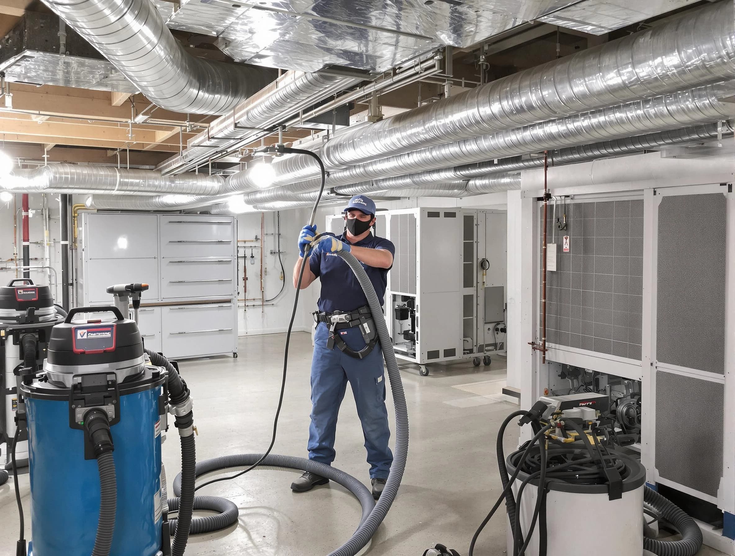 Casa Grande Air Duct Cleaning specialist performing thorough central air duct cleaning for improved system efficiency in Casa Grande