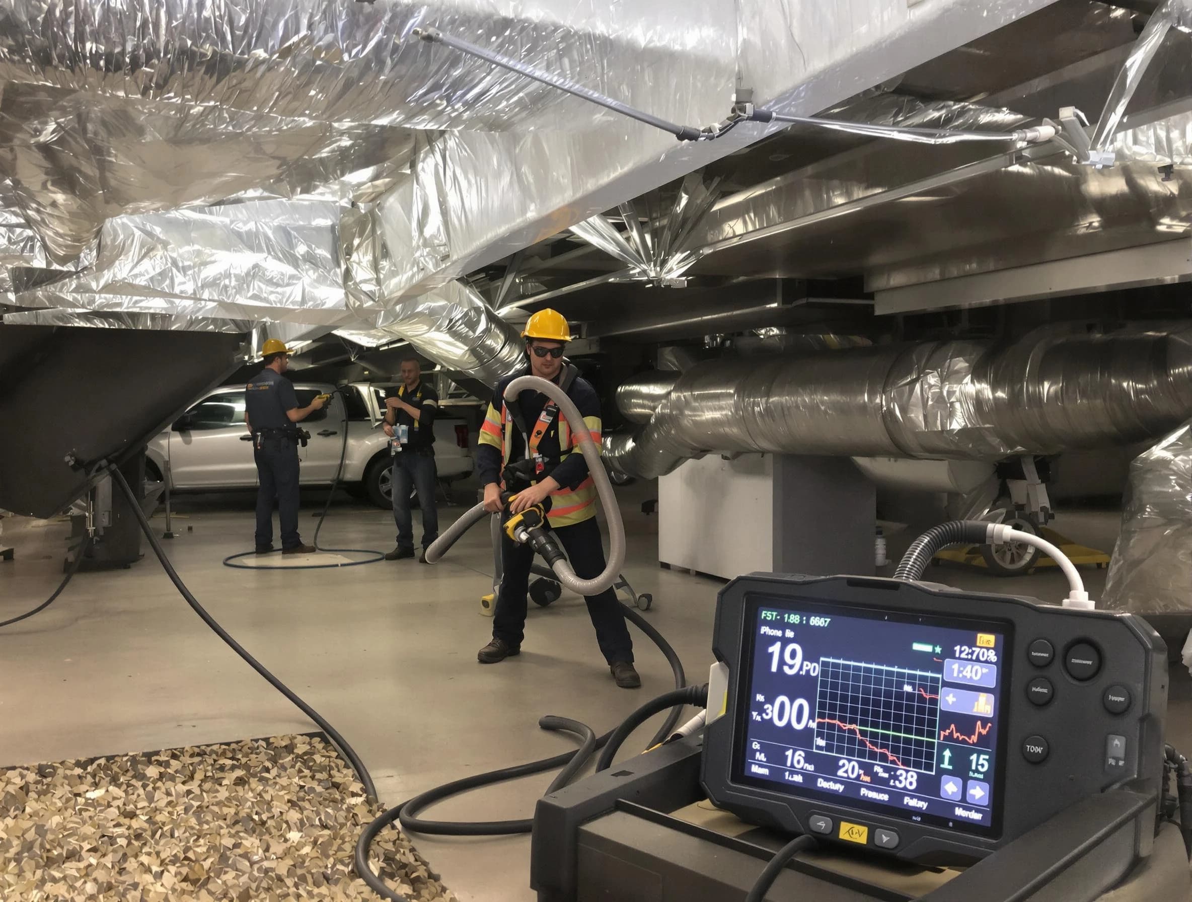 Professional negative pressure duct cleaning by Casa Grande Air Duct Cleaning in Casa Grande