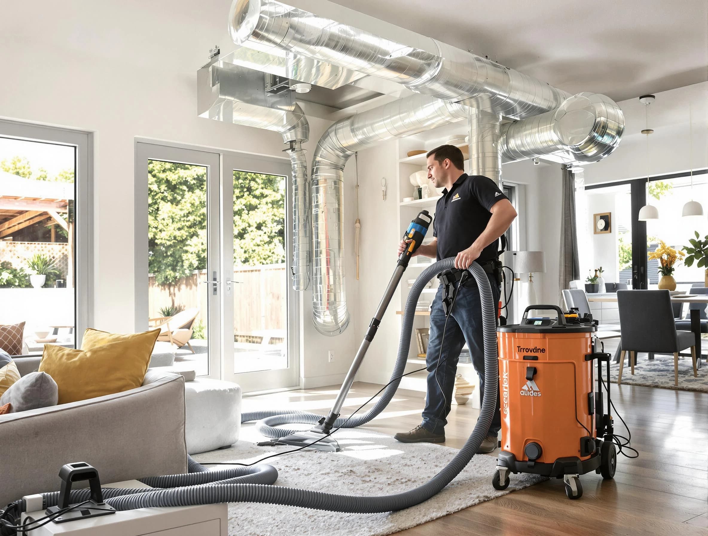 Casa Grande Air Duct Cleaning specialist performing thorough residential duct cleaning using advanced equipment in Casa Grande