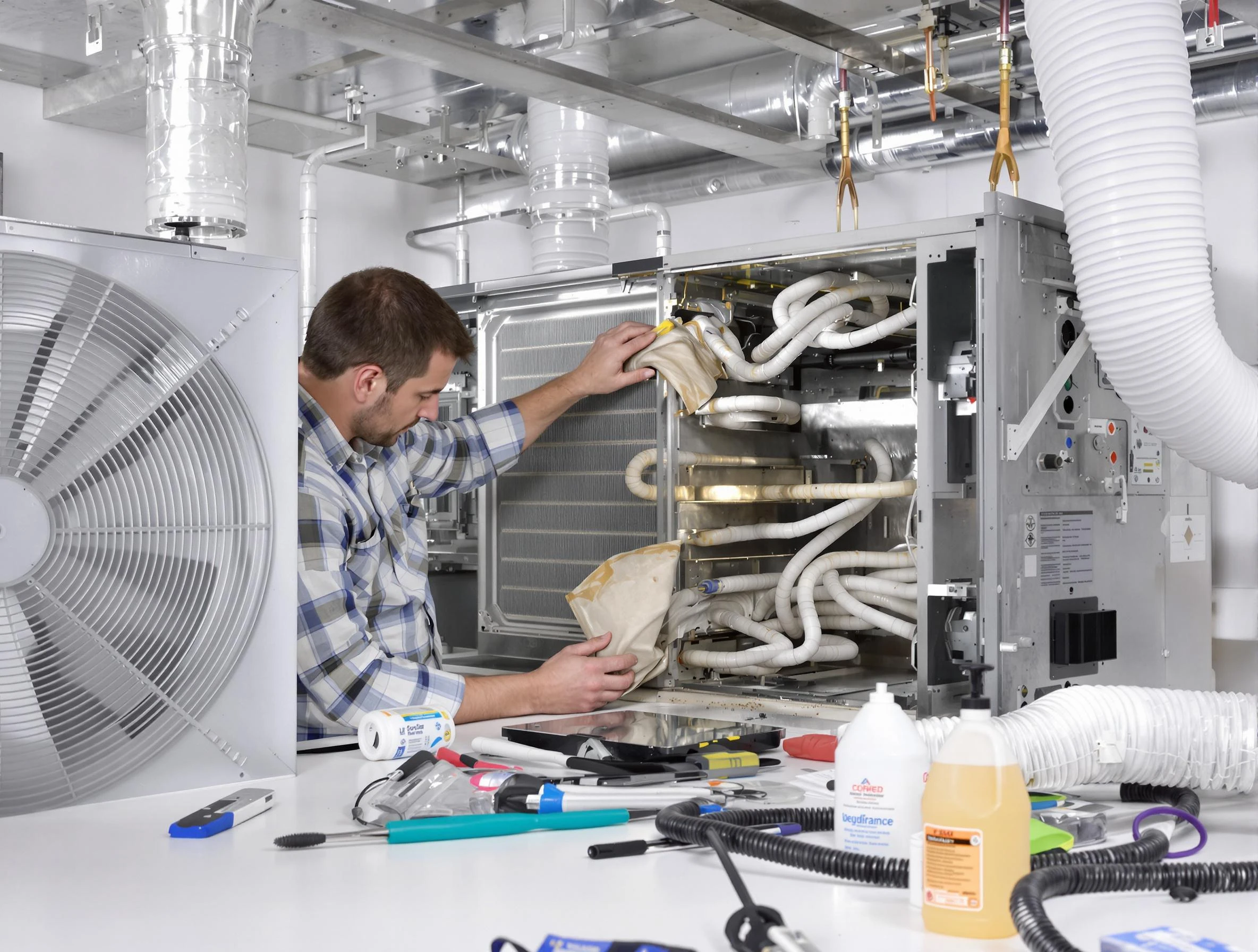 Casa Grande Air Duct Cleaning specialist performing precision AC coil cleaning in Casa Grande