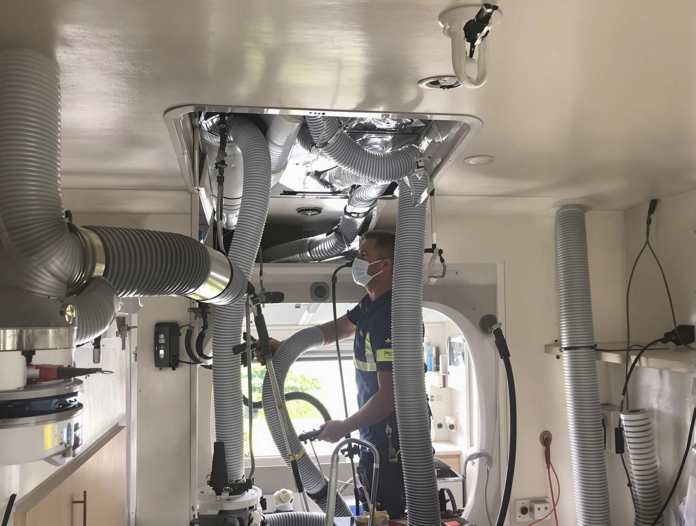 Casa Grande Air Duct Cleaning specialist performing precise mobile home duct cleaning in Casa Grande