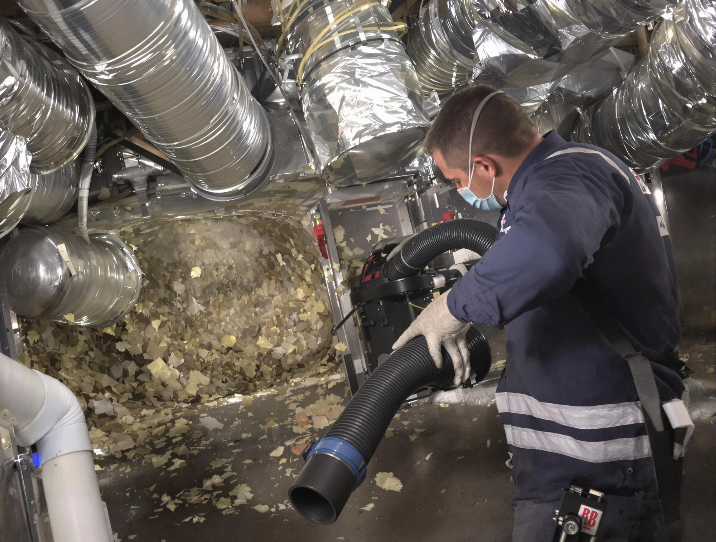 Casa Grande Air Duct Cleaning specialist operating negative pressure cleaning equipment for thorough duct maintenance in Casa Grande